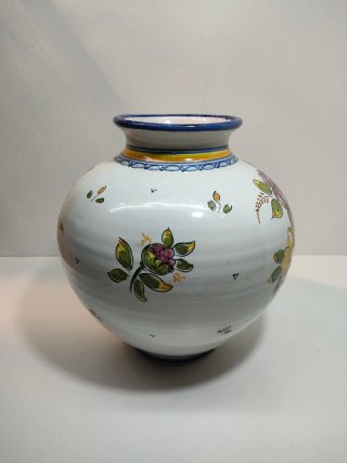 Jarrón Cerámica Toledo Flores Multicolor