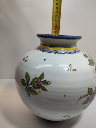 Jarrón Cerámica Toledo Flores Multicolor