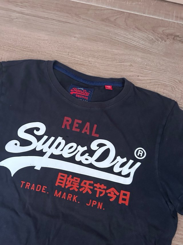 Camiseta Superdry Real Negra Talla M