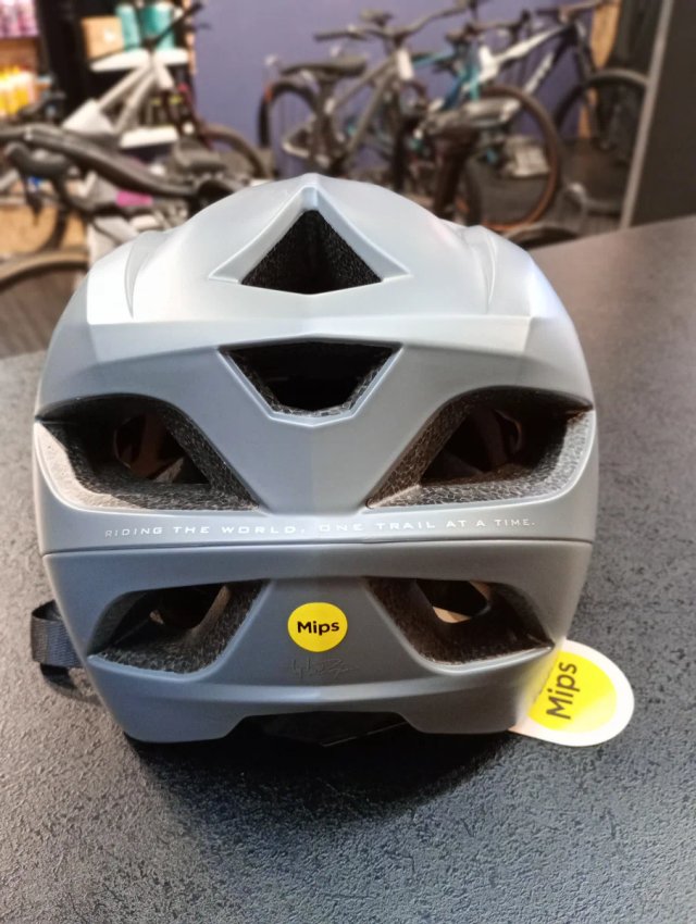 Casco Troy Lee Flowline Gris Talla ML