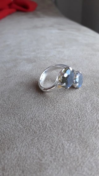 Anillo Plata 925 Labradorita Noruega T. 17