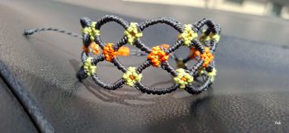 Pulsera Macramé Boho Verde y Rosa