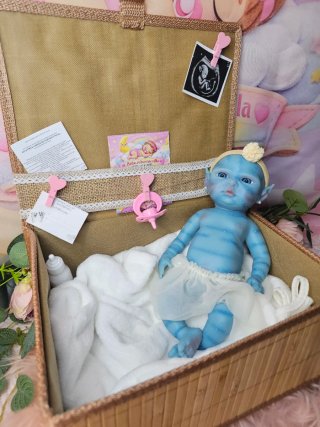 Muñeca Bebé Avatar Silicona Platino Completa