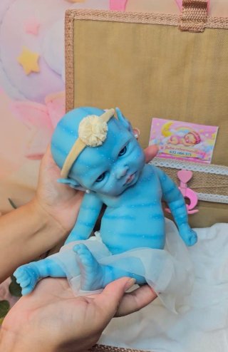 Muñeca Bebé Avatar Silicona Platino Completa