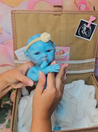 Muñeca Bebé Avatar Silicona Platino Completa