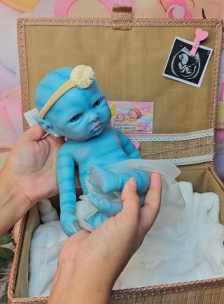 Muñeca Bebé Avatar Silicona Platino Completa