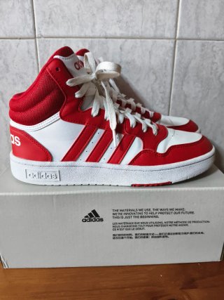 Zapatillas Adidas Talla 38 2/3 Rojas y Blancas
