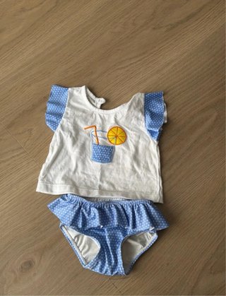 Conjunto playa bebé niña marca calamaro