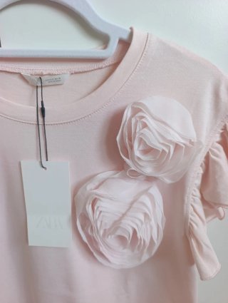Camiseta Zara flores S