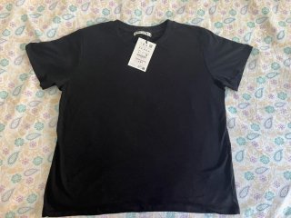 Camiseta básica negra Pull&Bear XL