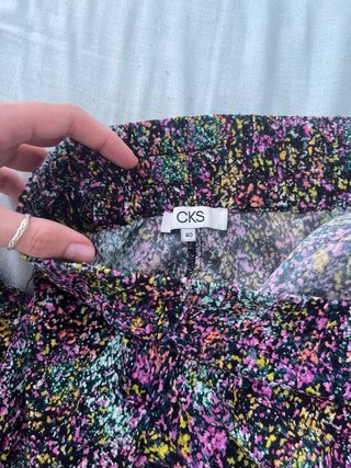 Falda maxi multicolor estampada CKS talla 40