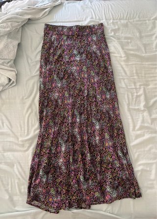 Falda maxi multicolor estampada CKS talla 40