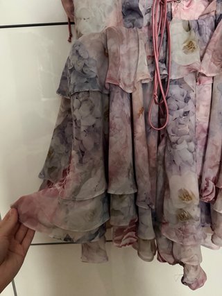 Mini abito floreale rosa e viola by Madalina