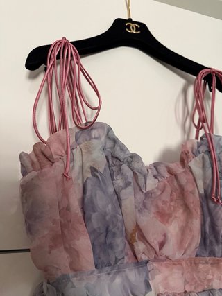 Mini abito floreale rosa e viola by Madalina