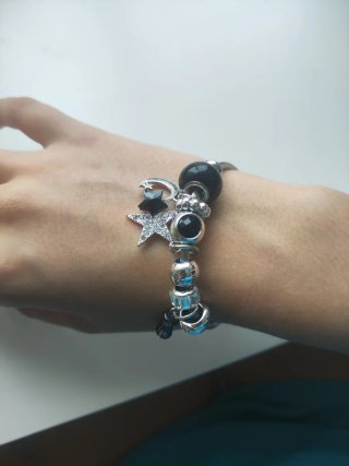 Pulsera acero inoxidable con charms