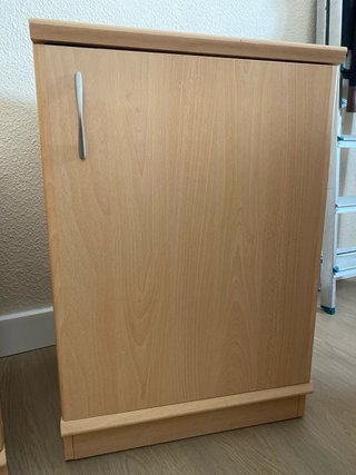 Mesita noche + mueble auxiliar madera