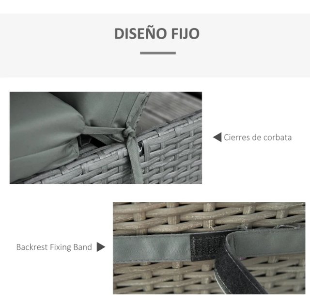 Pack 2 Cojines Tumbona 196x55x8 cm