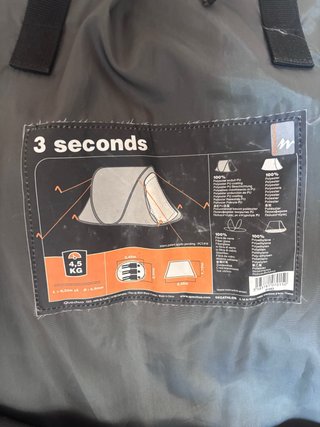 Tienda de campaña Quechua 3 personas - 3 segundos