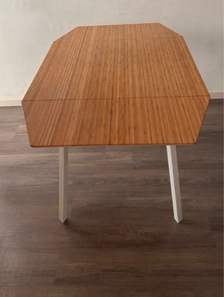 Mesa comedor plegable bambú