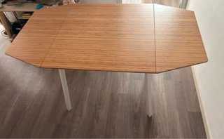 Mesa comedor plegable bambú