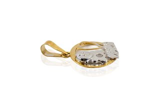 Colgante bebé y MAMA oro bicolor 18k - ref.14807