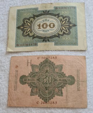 Lote billetes Germany 100/20 Mark 1908 1920