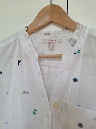 Camisa blanca Esprit estampada