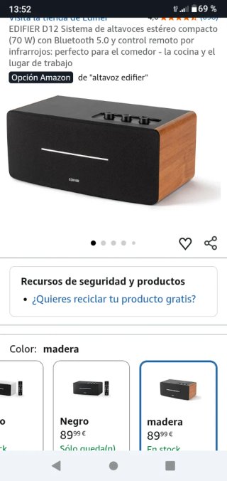 Altavoz Bluetooth Edifier Negro,poco usado