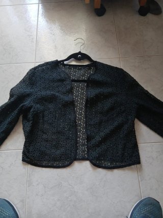 Chaqueta encaje manga larga talla S