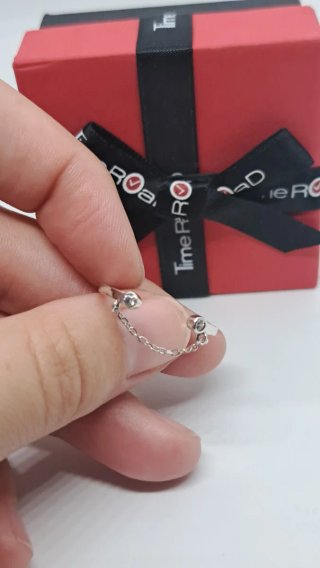 Anillo Plata 925 con Circonita y Cadena
