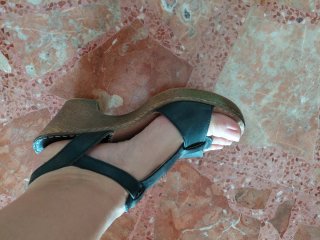 Sandalias negras con plataforma