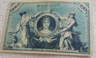 GERMANY 2 Banconote 100 Mark 1908