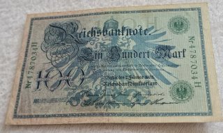GERMANY 2 Banconote 100 Mark 1908