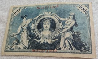 GERMANY 2 Banconote 100 Mark 1908