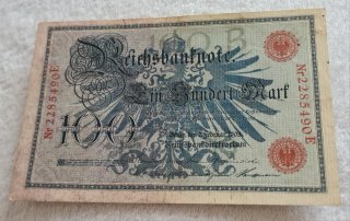 GERMANY 2 Banconote 100 Mark 1908