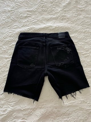 Bershka Pantalones Cortos Negros Rotos