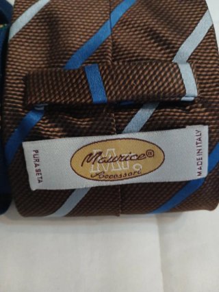 2 Cravatte Seta Pura Maurice & Romano Made in Ital