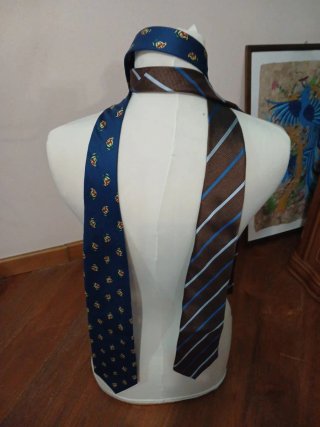 2 Cravatte Seta Pura Maurice & Romano Made in Ital