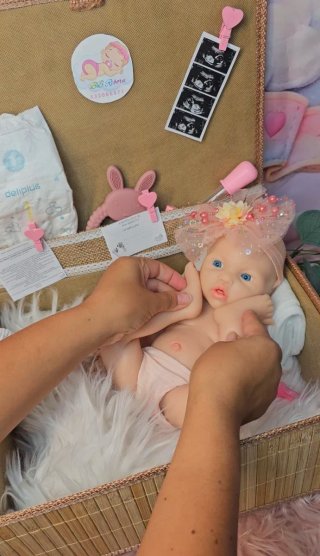 Muñeca Reborn Silicona Platino Completa