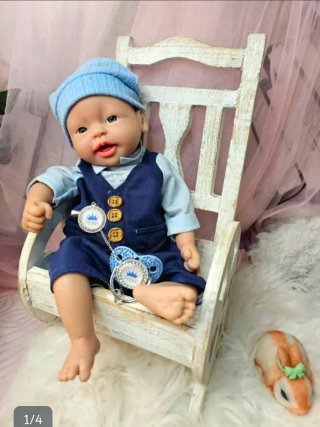 Muñeca Reborn Silicona Platino Completa 36cm