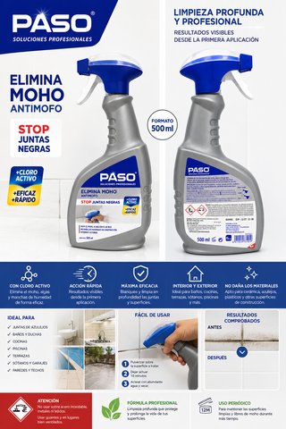 PASO Spray Antimoho 500ml Elimina Moho