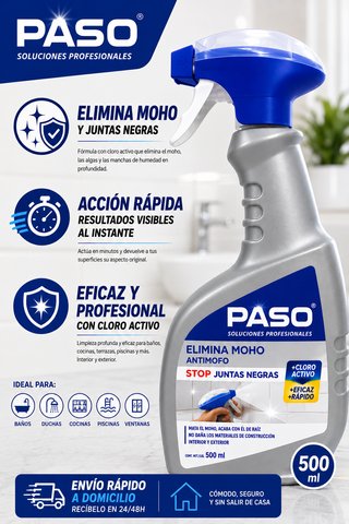 PASO Spray Antimoho 500ml Elimina Moho