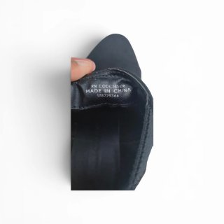Botines negros efecto ante / terciopelo