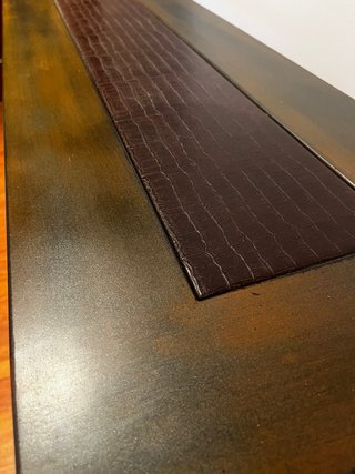 Consola Diseño Piel y Metal + Lámpara Diseño.