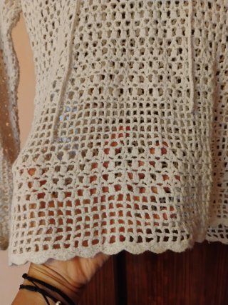 Jersey calado Mellachia beige talla única