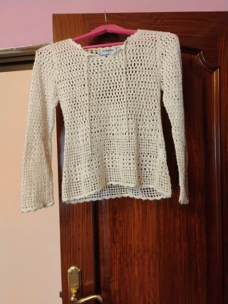 Jersey calado Mellachia beige talla única