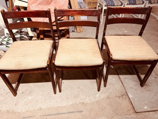 Set di 3 sedie antiche in legno