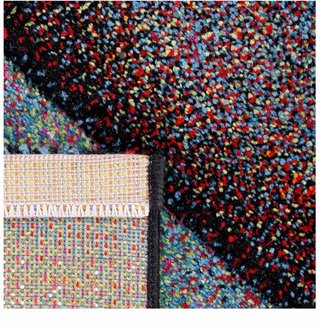 Alfombra multicolor de tela