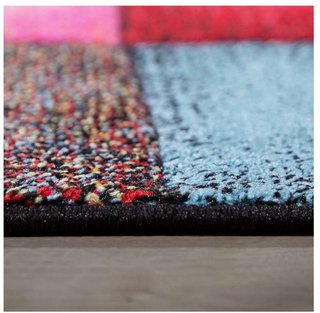 Alfombra multicolor de tela
