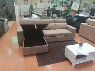 Sofá Cama Beige Tela